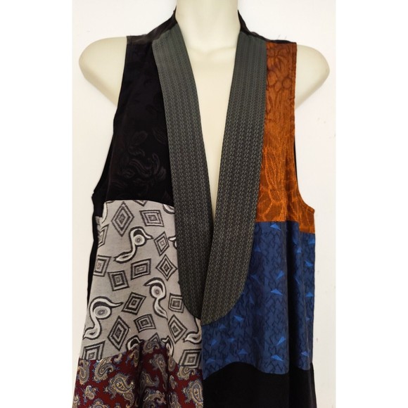 Vintage Judy Knapp California 1990's Loose Vest Boho Victorian Steampunk Large - Picture 2 of 7